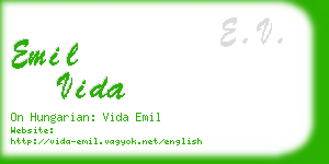 emil vida business card